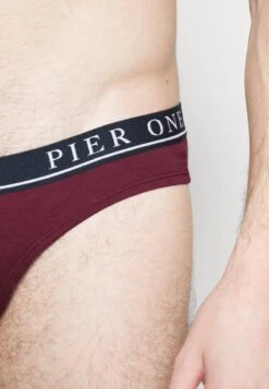 Pier One BRANDED WAISTBAND BRIEFS 3 PACK - Slip - Dark Blue /green/bordeaux -ModePier 208437927cd54529b2ae47a824e20a21