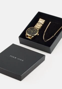 Pier One SET - Uhr - Gold-coloured -ModePier 259314e335c54499a18a1d7bf0eb6f1e