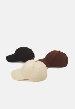 Pier One UNISEX 3 PACK - Cap - Black/dark Brown/beige -ModePier 322c39d131ac488ea8bb229f1824c6e8