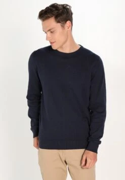 Pier One BASIC CREWNECK - Strickpullover - Dark Blue -ModePier 329922927e9b4f2e90d457cc0511bf45 1