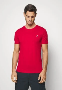 Pier One 3 PACK - T-Shirt Print - White/dark Blue/red -ModePier 3b54026a10de4978b57e13a7637f37ba