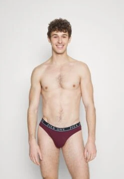 Pier One BRANDED WAISTBAND BRIEFS 3 PACK - Slip - Dark Blue /green/bordeaux -ModePier 3bf4517ea3b5408a9a622d206f05beec