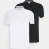 Pier One 2 PACK - Poloshirt - White/black