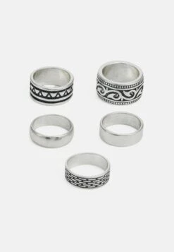 Pier One 3 PACK - Ring - Silver-coloured -ModePier 42258b9f2fdc4769846425d44e5bb21d