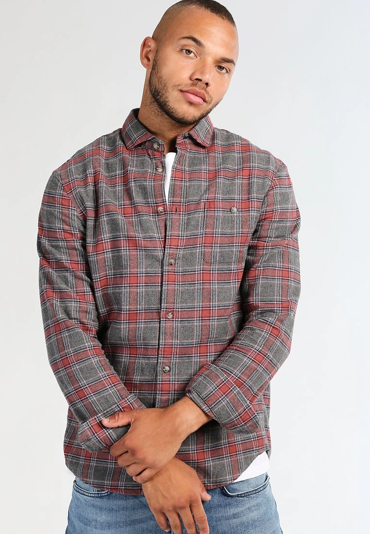 Pier One Hemd - Grey/coral 1 Pier One Hemd - Grey/coral