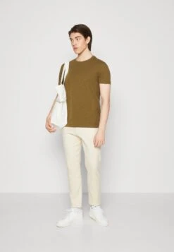 Pier One T-Shirt Basic - Black/light Blue/khaki/mint/beige