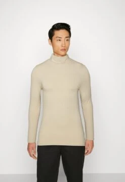 Pier One 2 PACK - Langarmshirt - Beige/bordeaux -ModePier 56ac16533860485ab0af4460b554ef38