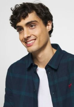 Pier One Hemd - Dark Blue/teal -ModePier 60ff006a248a4e558dbde6647cd82b01