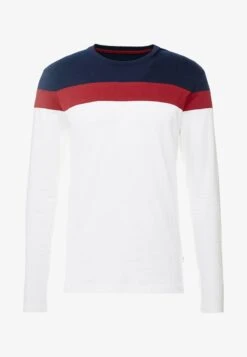 Pier One Langarmshirt - Offwhite/dark Blue -ModePier 63ae9e8cee0e4fb9a5cbf2e242232e72