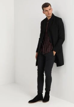 Pier One Klassischer Mantel - Black -ModePier 65279d31ff2949f09ef105ec95c9cc38