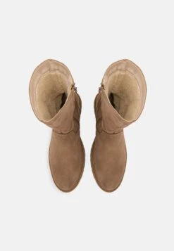 Pier One LEATHER WINTER BOOT - Stiefel - Taupe -ModePier 6764689a7b054af99a293cad010b9f7b