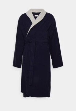 Pier One SHAWL TOWEL BATHROBE - Bademantel - Dark Blue -ModePier 67f610d064e84b5daaa9a12f82d45b4b