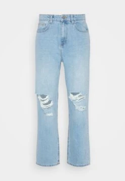Pier One DISTRESS ON KNEES - Jeans Relaxed Fit - Light Blue Denim -ModePier 6c561d8272b94404a72faaf104617fd2
