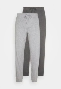 Pier One 2 PACK - Nachtwäsche Hose - Mottled Dark Grey/mottled Grey -ModePier 7438e3af94d84f41a7e5cef68ab55737