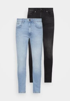 Pier One 2 PACK - Jeans Skinny Fit - Light Blue/black -ModePier 744b89c1ac6d4b31aed9ac3336ccd67b 1
