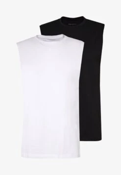 Pier One 2 PACK - Top - White/black 9 Pier One 2 PACK - Top - White/black -ModePier 746ca57ae5d64a839e14f2b3a322ccb3