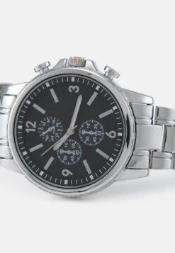 Pier One UNISEX - Uhr - Silver-coloured/black -ModePier 74a3ccc1c5ec4cf19b661e26058a743f