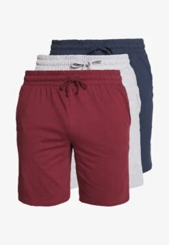 Pier One 3 PACK - Nachtwäsche Hose - Dark Blue/mottled Grey -ModePier 7fdf46a671ba44ecb23e44e86e8b7ff9