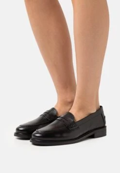 Pier One LEATHER - Slipper - Black