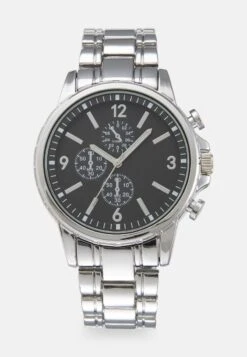 Pier One UNISEX - Uhr - Silver-coloured/black -ModePier 8aeb2a979ab44369a9f7a84cbc0dedd4 1