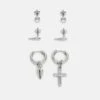 Pier One 3 PACK UNISEX - Ohrringe - Silver-coloured