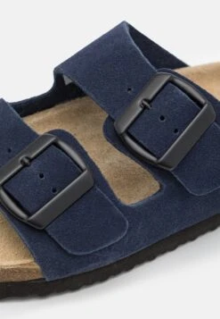 Pier One LEATHER UNISEX - Hausschuh - Dark Blue -ModePier a5a88158e25a4eb4b3e59dc262861c25