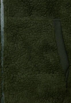 Pier One BORG ZIP-UP JACKET - Fleecejacke - Dark Green -ModePier b36b213309db429a9a051cbae9dee2b1