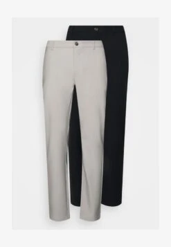 Pier One 2 PACK - Stoffhose - Mottled Light Grey/black -ModePier bf5cfc6785a64bee84d2f35fab7c6ae4 1