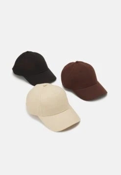 Pier One UNISEX 3 PACK - Cap - Black/dark Brown/beige -ModePier c2733f675ca44ebd8c1145369473dacc 1
