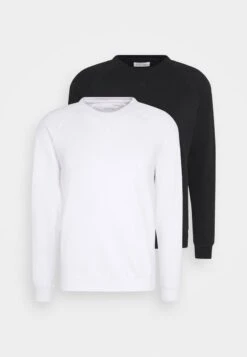 Pier One 2 PACK - Sweatshirt - White/black -ModePier c8d8ecb087614e1d86ddf5a1041c7c53