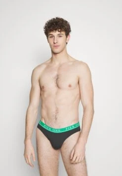 Pier One BRANDED WAISTBAND BRIEFS 3 PACK - Slip - Black -ModePier ce9530d43d744385b55479d22aaeaad2