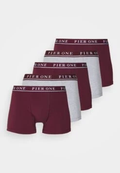 Pier One 5 PACK - Panties - Bordeaux/mottled Grey -ModePier d14cfd0e857342e5ab780ebed3841c16 1