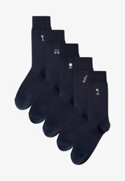 Pier One 5 PACK - Socken - Black -ModePier d15aaee664114fe0a788a930908fed14
