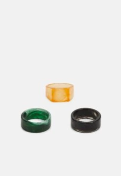 Pier One 3 PACK - Ring - Black/green/orange -ModePier e0e17c68eb394d738bc8f7b1176a270e 1