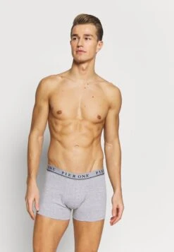 Pier One 5 PACK - Panties - Dark Blue/mottled Grey -ModePier e7caeaa5acd24759bda5c052f66c01a6 1