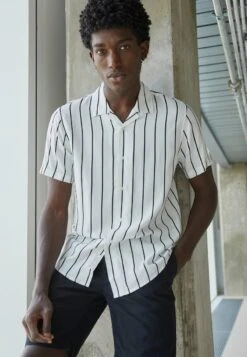 Pier One 2 PACK - Hemd - Black/white -ModePier e9850c2e54ca4eb6b01614842b047075