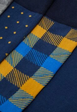 Pier One 5 PACK - Socken - Yellow/dark Blue/grey -ModePier f2680a941418407386211d70ff605fbd