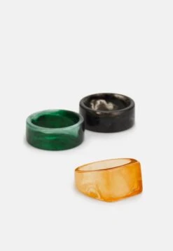 Pier One 3 PACK - Ring - Black/green/orange -ModePier fa3f2614c06648be9f9108cc78d74ab1