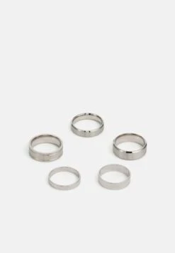 Pier One 5 PACK - Ring - Silver-coloured -ModePier fb229e825a2641bfbb044bfd52770521 1