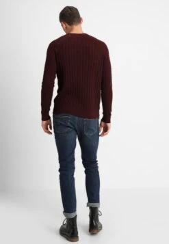 Pier One Strickpullover - Mottled Bordeaux -ModePier fc1817f3db34423ca2bcccf59d46c923